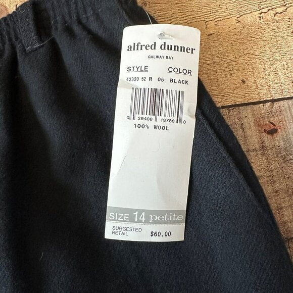 Alfred Dunner Petite Black Wool Skirt Size 14P - Picture 7 of 9